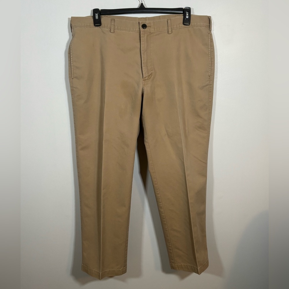 Haggar Men’s Khaki Chino Pants 40x29 Straight Cotton Blend